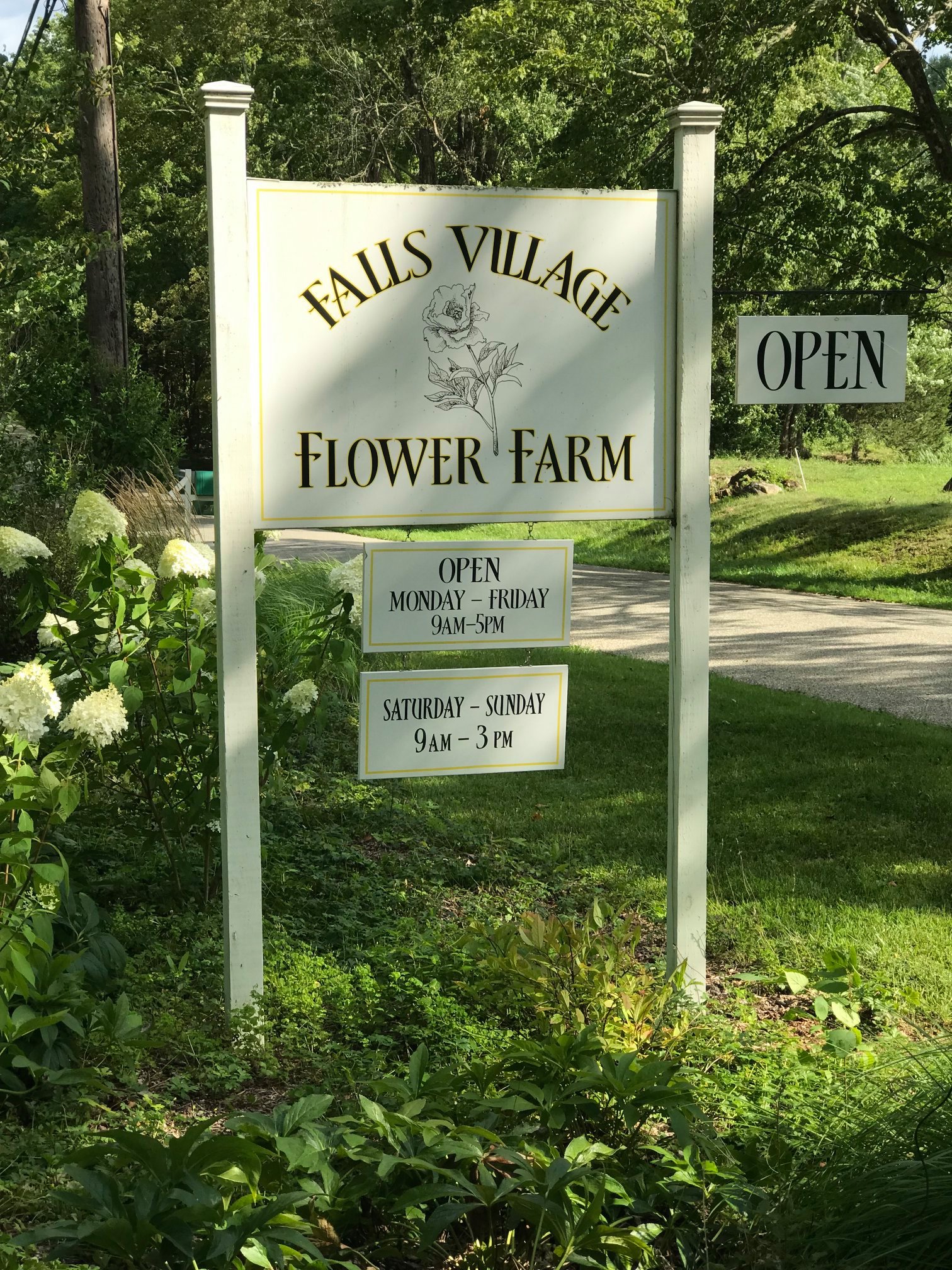 Falls Village Flower Farm Sign